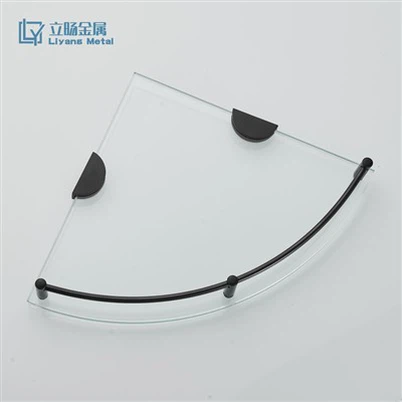 חדר רחצה מדף פינתי שחור