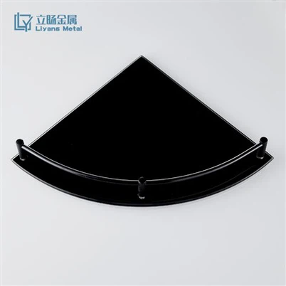 מדף פינתי למקלחת שחור