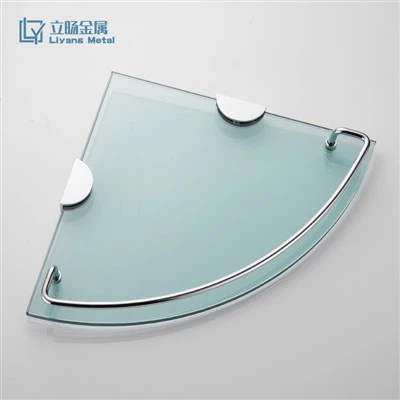 מדף פינתי מזכוכית מחוסמת